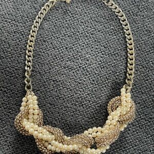 Luxurious Pearl and Gold-Tone Necklace